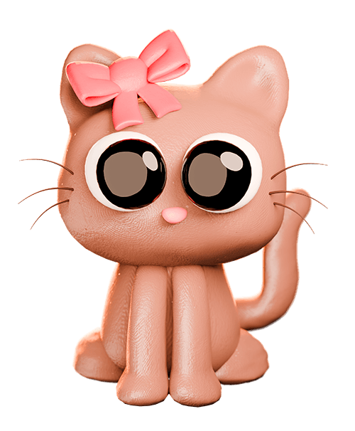 3D blender cute kitten design by Nicole Blender
