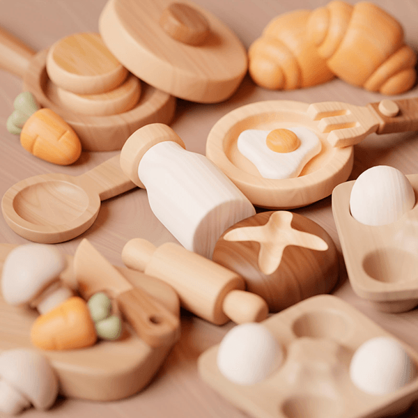 3D blender wood kitchen toys colors design by Nicole Blender